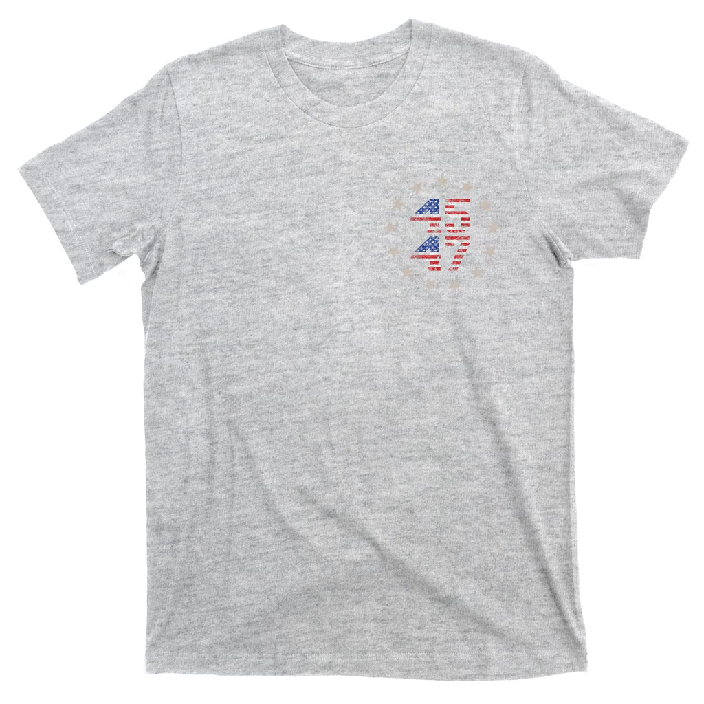 45 47 Trump 2024 American Flag Front And Back T-Shirt product image 9