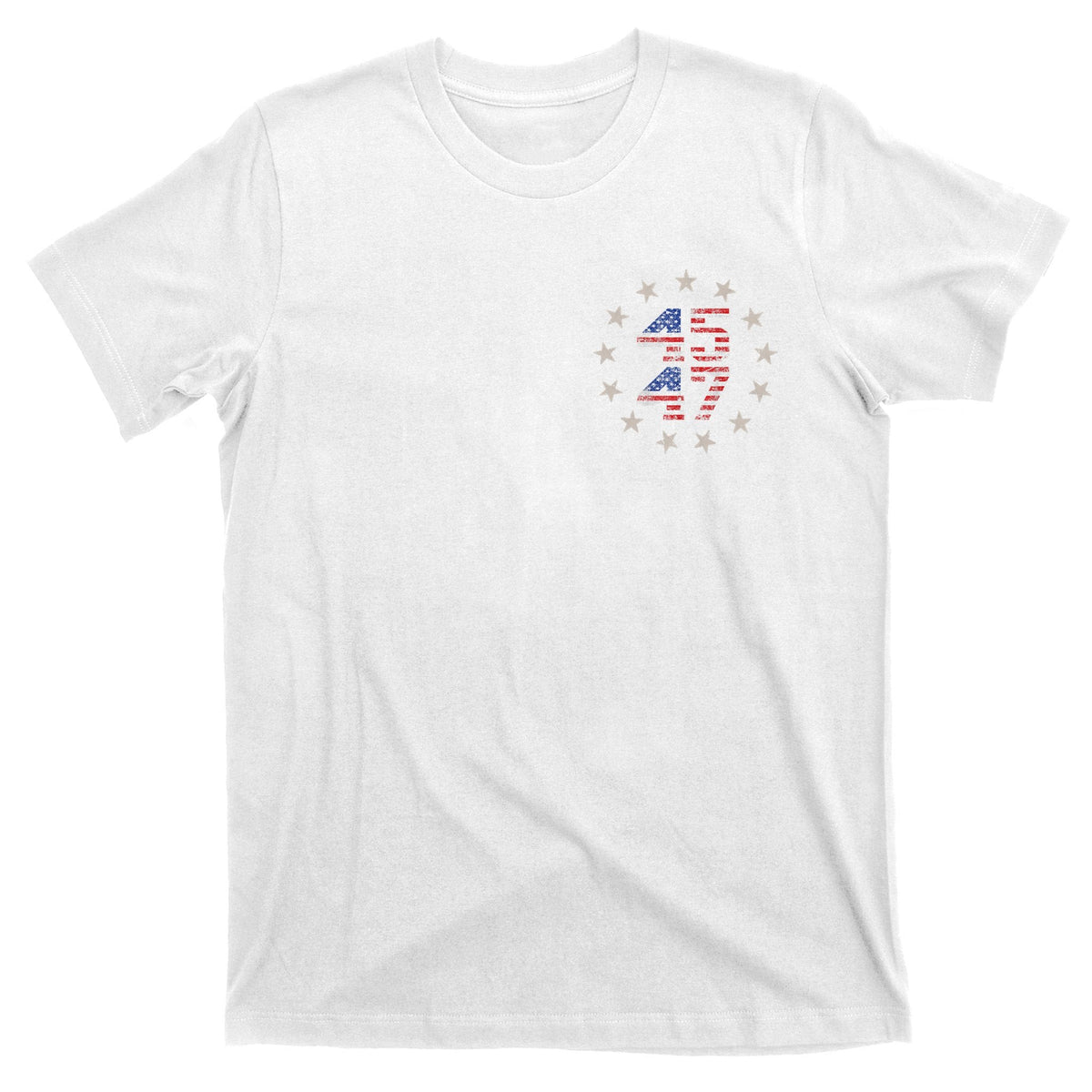 45 47 Trump 2024 American Flag Front And Back T-Shirt product image 11
