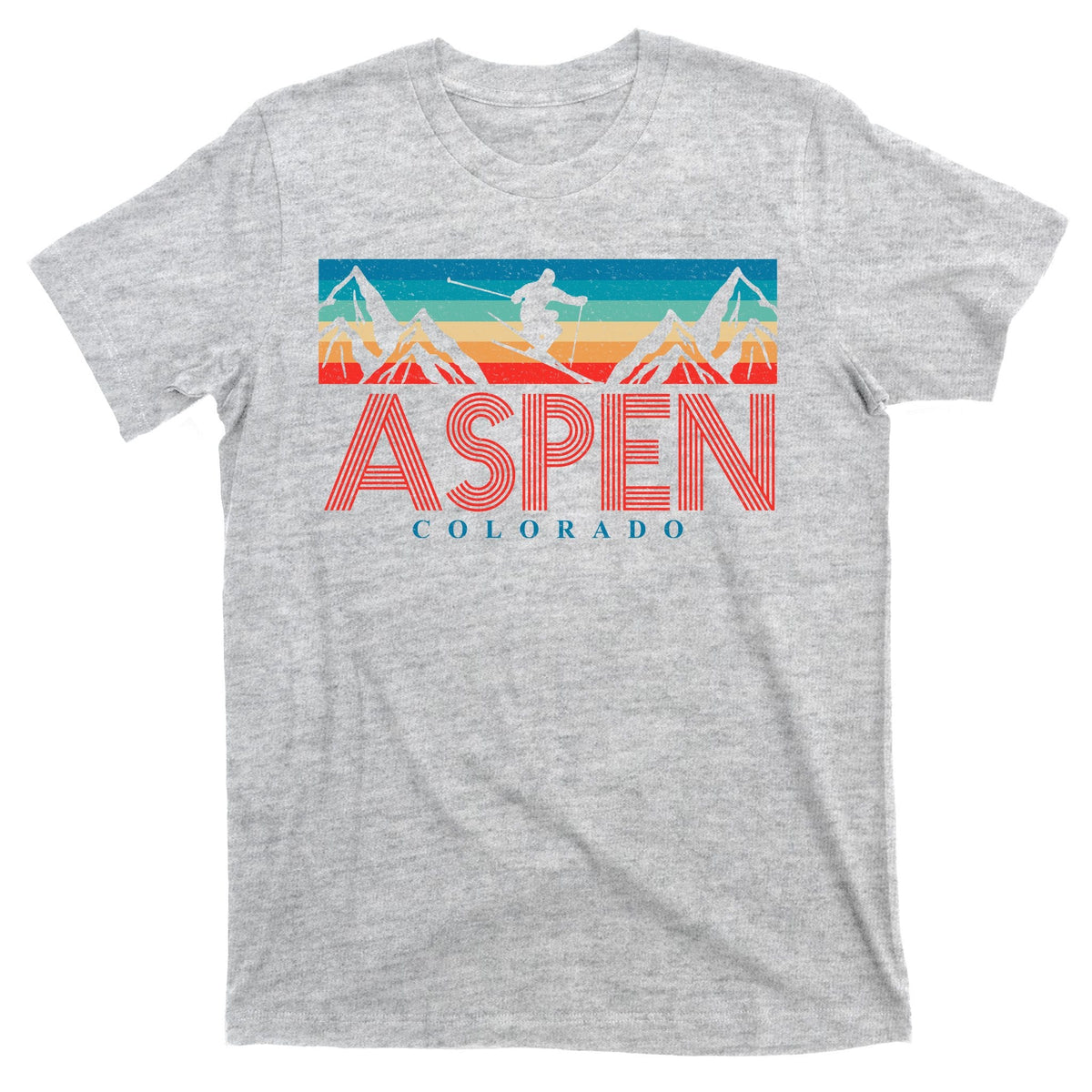 Aspen Colorado Ski Sunset Mountain T-Shirt product image 9