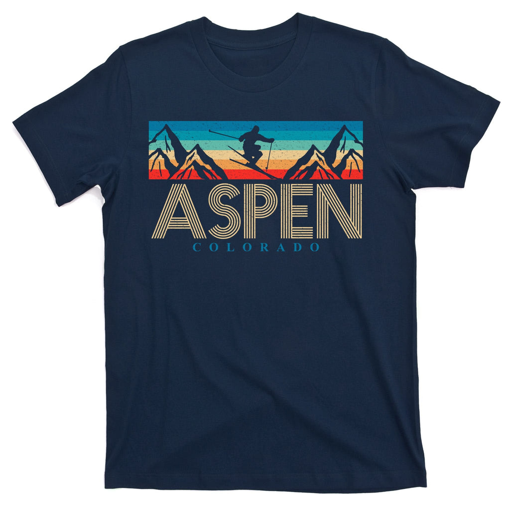 Aspen Colorado Ski Sunset Mountain T-Shirt product image 1