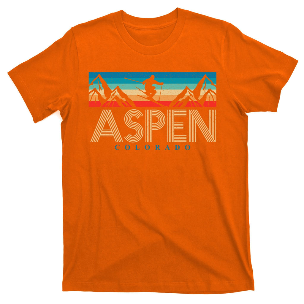 Aspen Colorado Ski Sunset Mountain T-Shirt product image 5