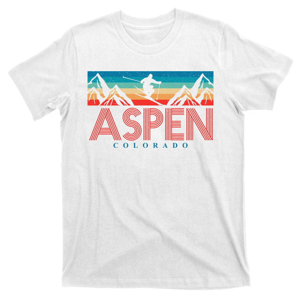 Aspen Colorado Ski Sunset Mountain T-Shirt product image 11