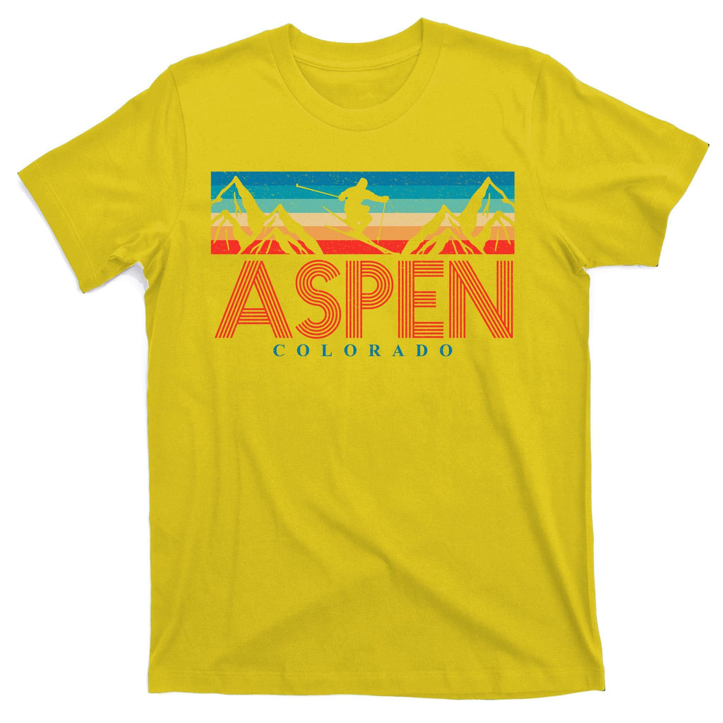 Aspen Colorado Ski Sunset Mountain T-Shirt product image 3