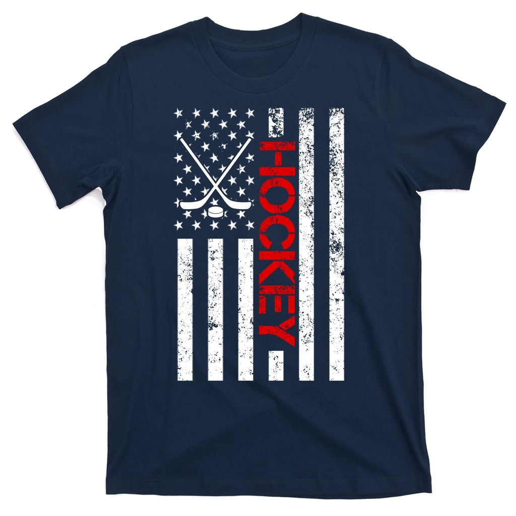 American Hockey Flag Vintage T-Shirt product image 1