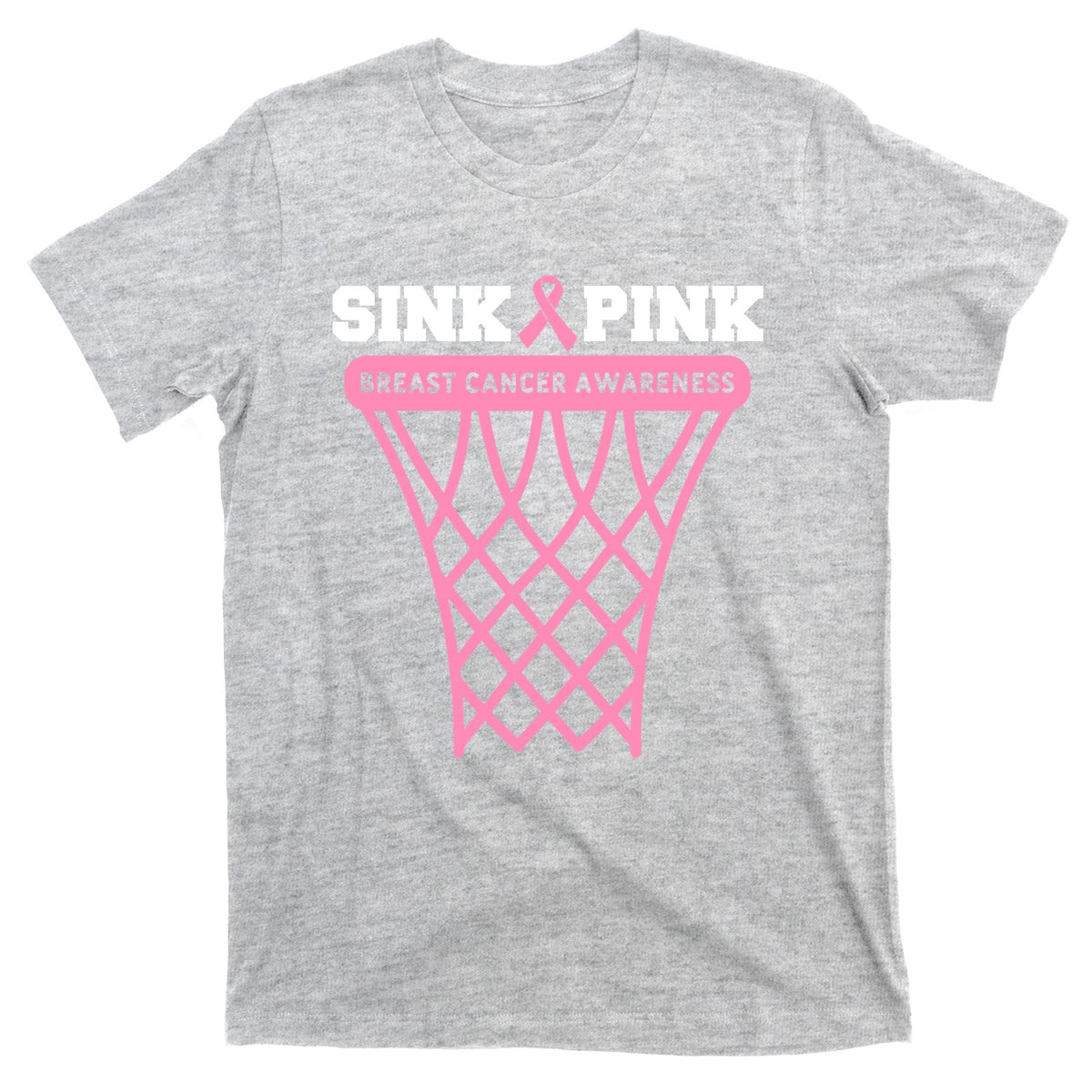 Breast Cancer Basketball Goal Pink Ribbon Awareness T-Shirt product image 9