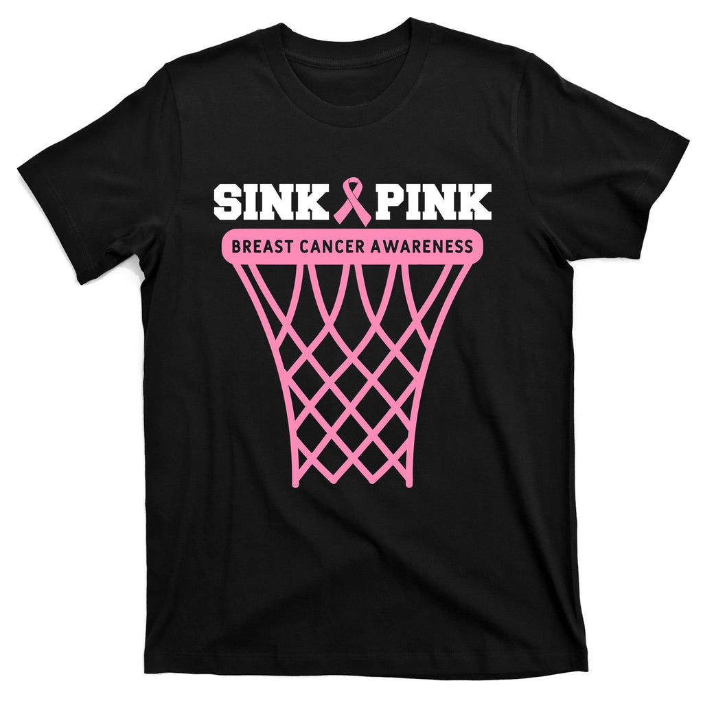 Breast Cancer Basketball Goal Pink Ribbon Awareness T-Shirt product image 7