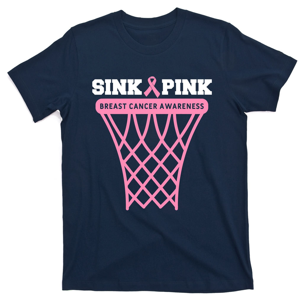Breast Cancer Basketball Goal Pink Ribbon Awareness T-Shirt product image 1