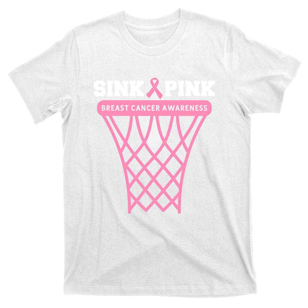 Breast Cancer Basketball Goal Pink Ribbon Awareness T-Shirt product image 11
