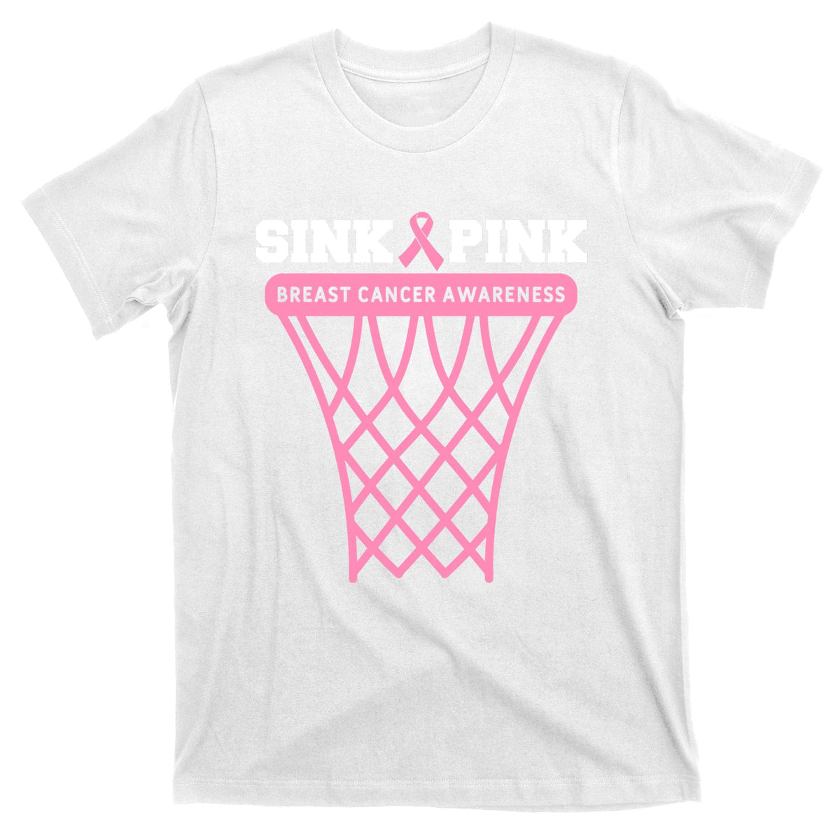 Breast Cancer Basketball Goal Pink Ribbon Awareness T-Shirt product image 11