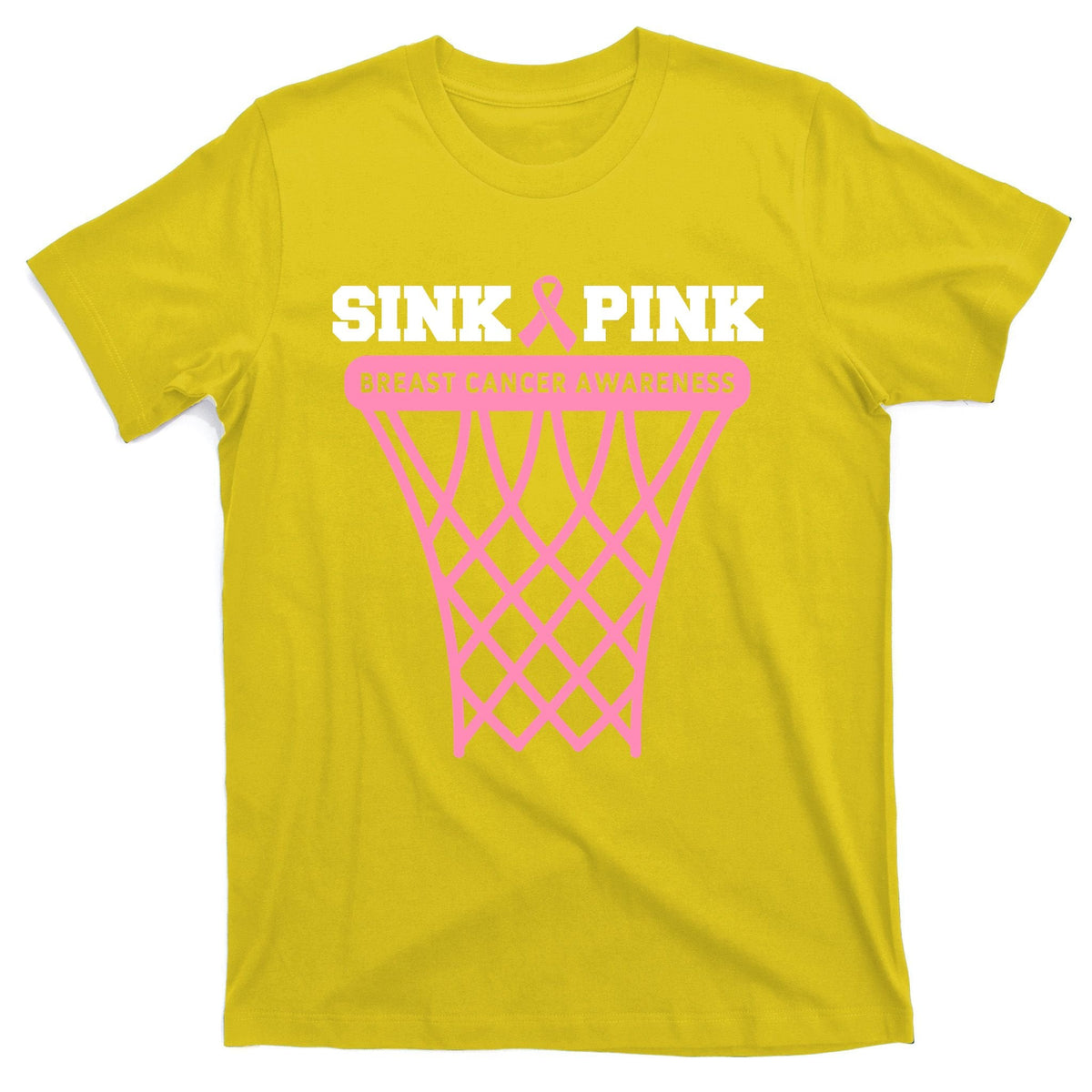 Breast Cancer Basketball Goal Pink Ribbon Awareness T-Shirt product image 3