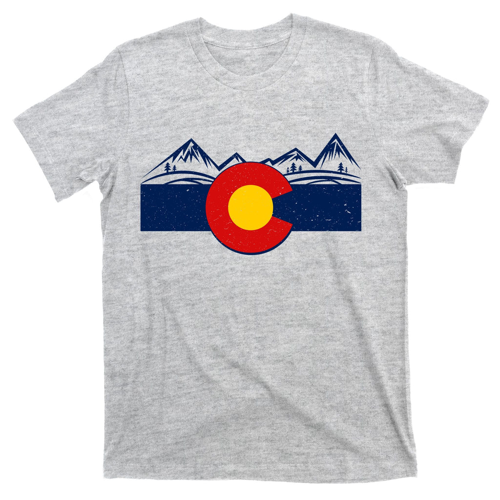 Colorado Wilderness Mountains Flag T-Shirt product image 9
