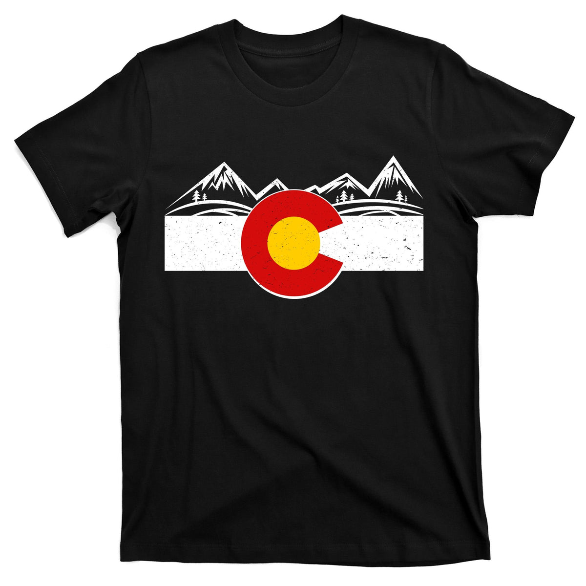 Colorado Wilderness Mountains Flag T-Shirt product image 7