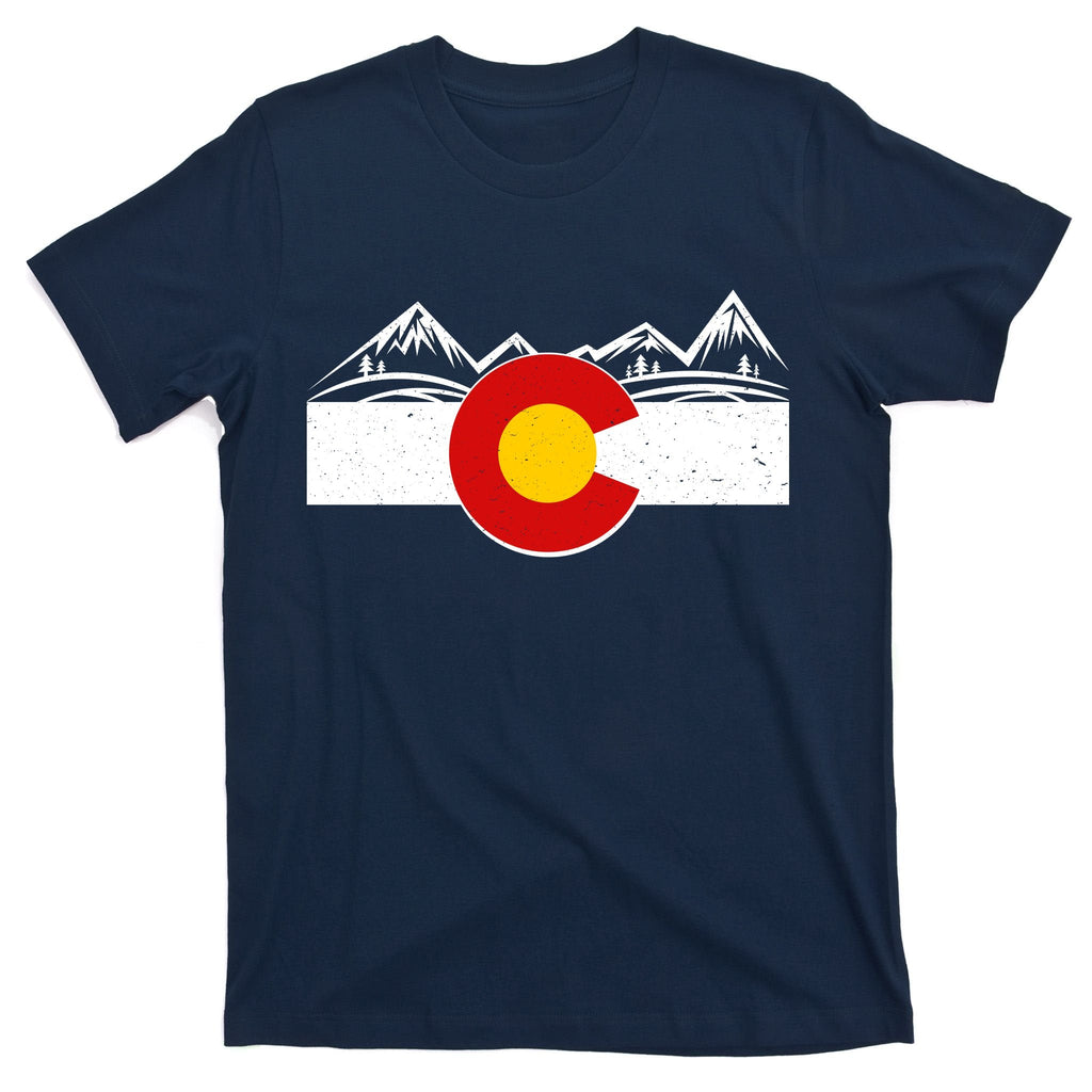Colorado Wilderness Mountains Flag T-Shirt product image 1