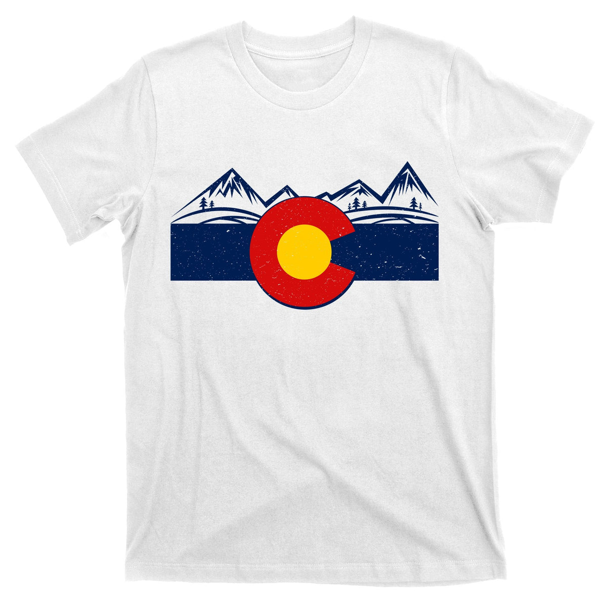 Colorado Wilderness Mountains Flag T-Shirt product image 11