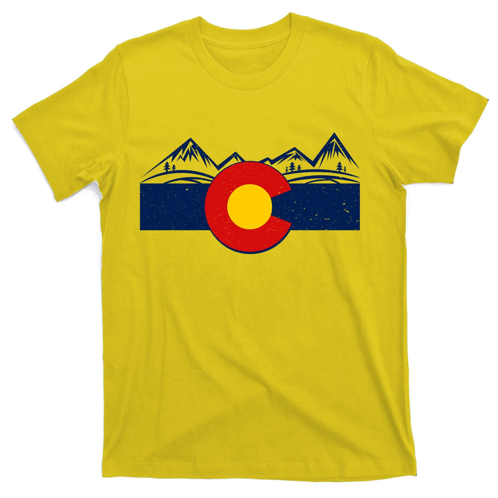 Colorado Wilderness Mountains Flag T-Shirt product image 3