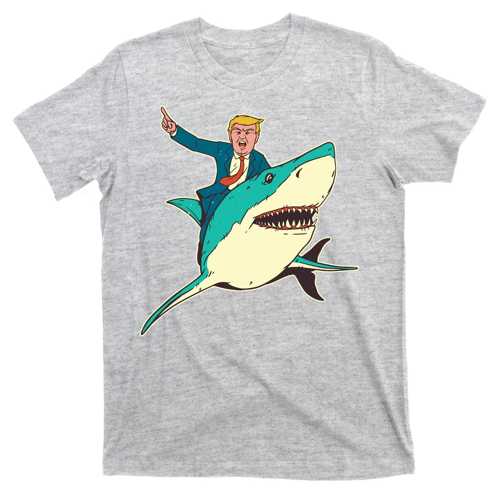 Donald Trump Riding Shark T-Shirt product image 9