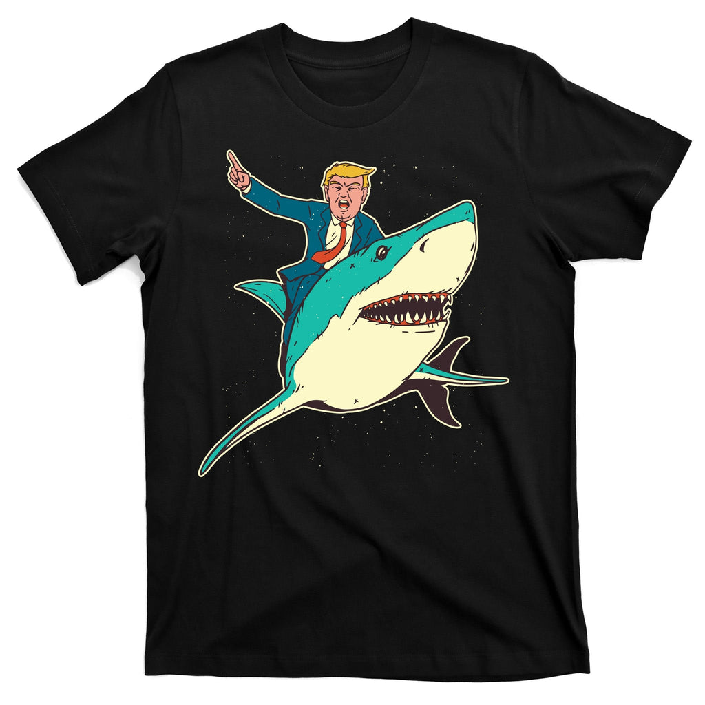 Donald Trump Riding Shark T-Shirt product image 7