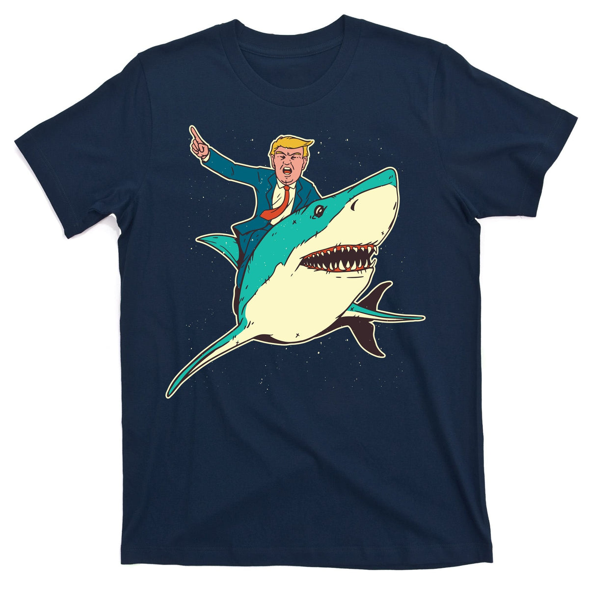 Donald Trump Riding Shark T-Shirt product image 1