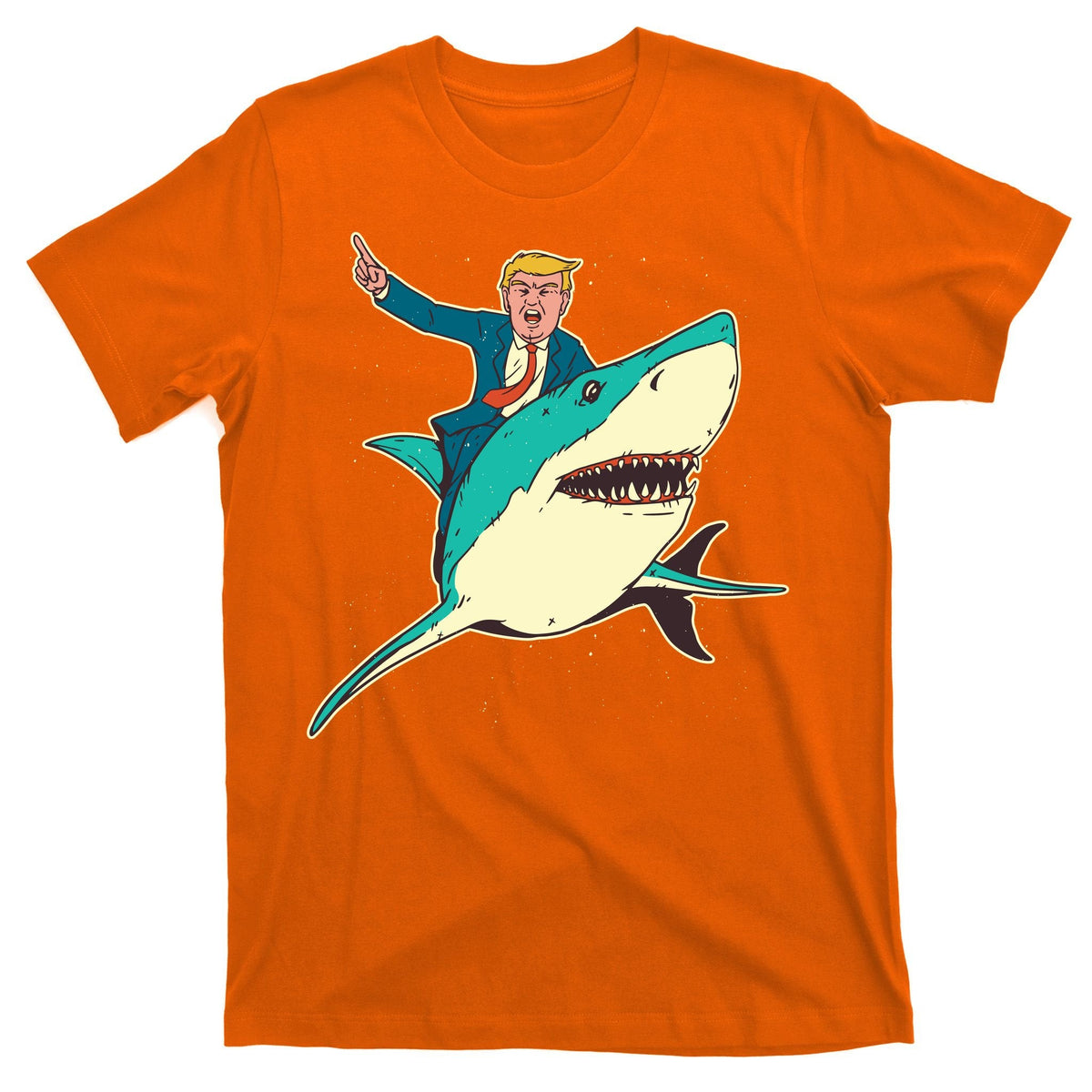 Donald Trump Riding Shark T-Shirt product image 5