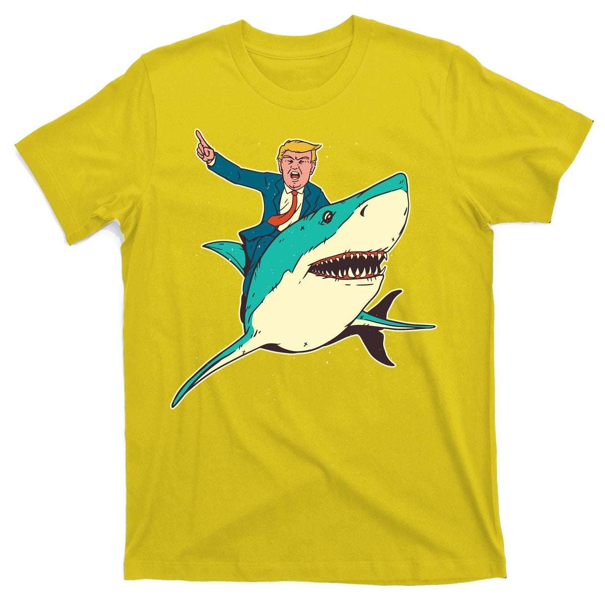 Donald Trump Riding Shark T-Shirt product image 3
