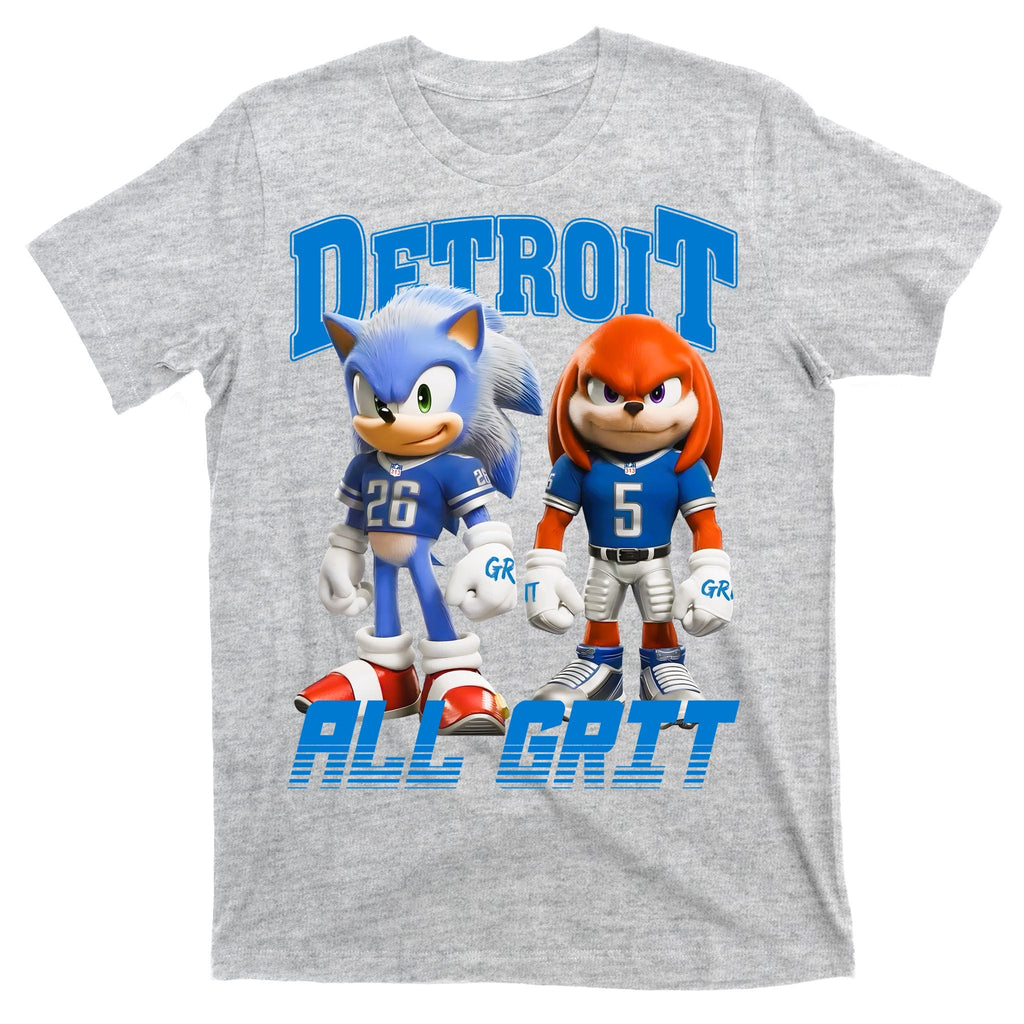 Detroit Sonic And Knuckles All Grit Football T-Shirt product image 9