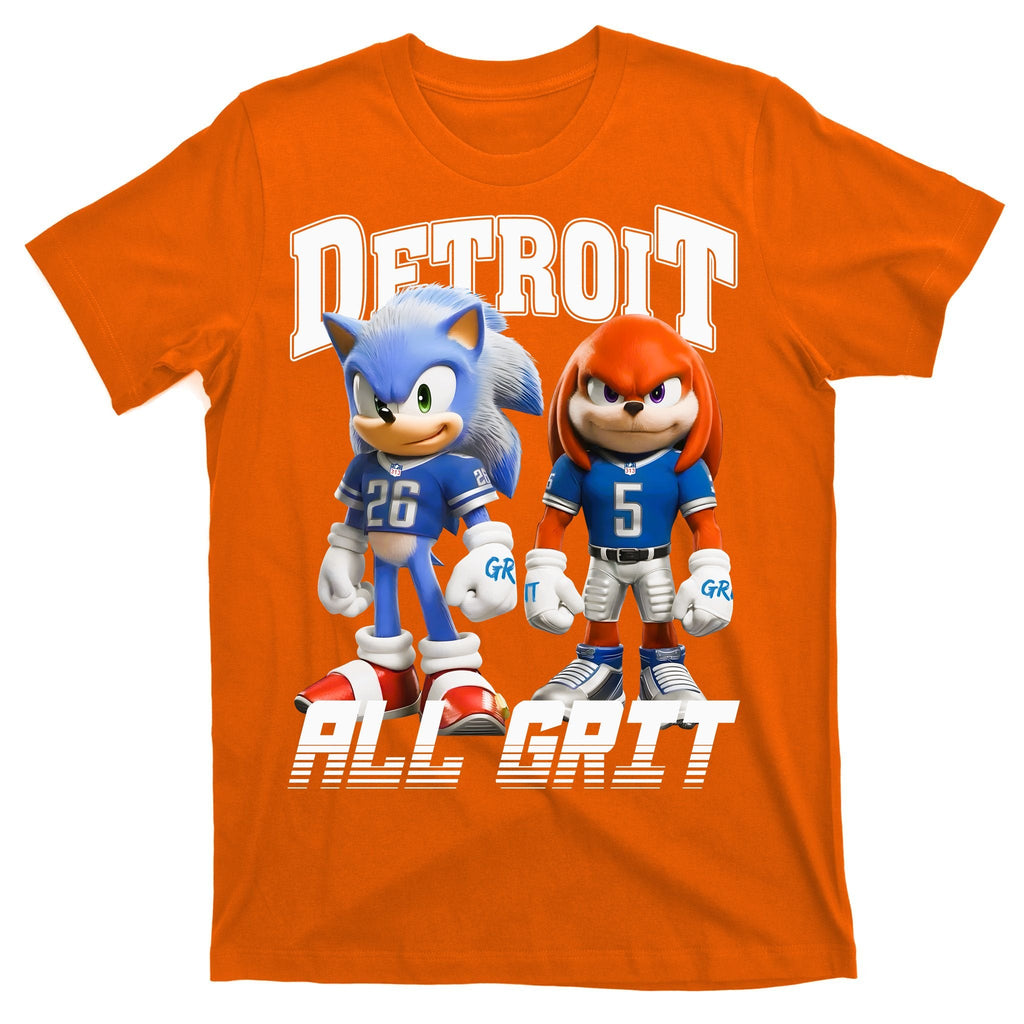 Detroit Sonic And Knuckles All Grit Football T-Shirt product image 5