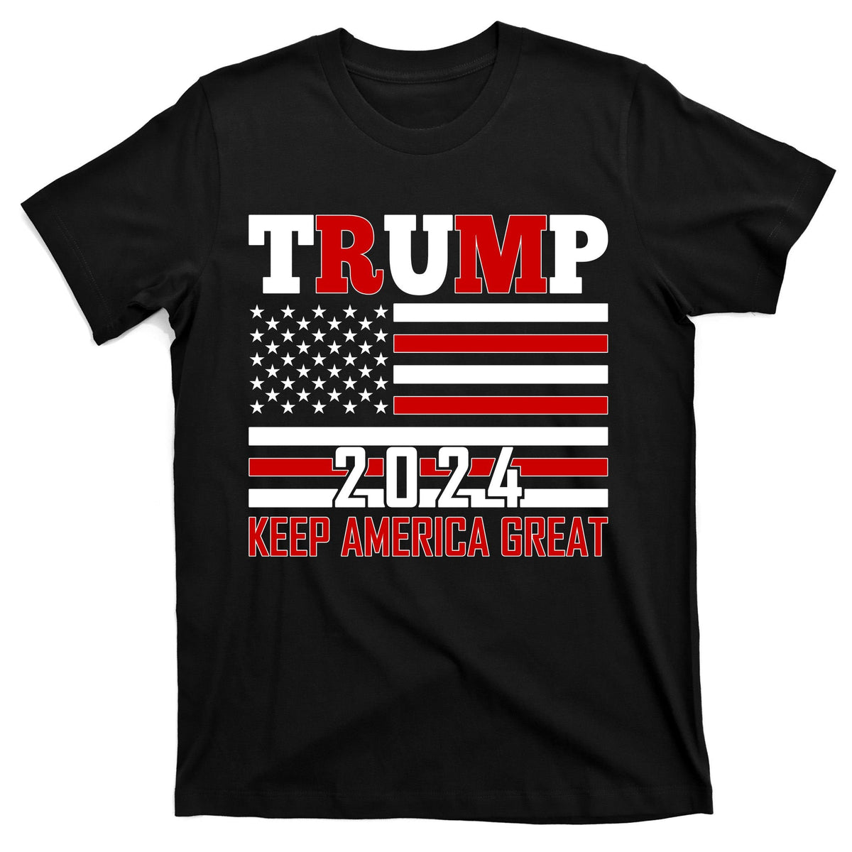 Donald Trump 2024 Keep America Great Usa Flag T-Shirt product image 7