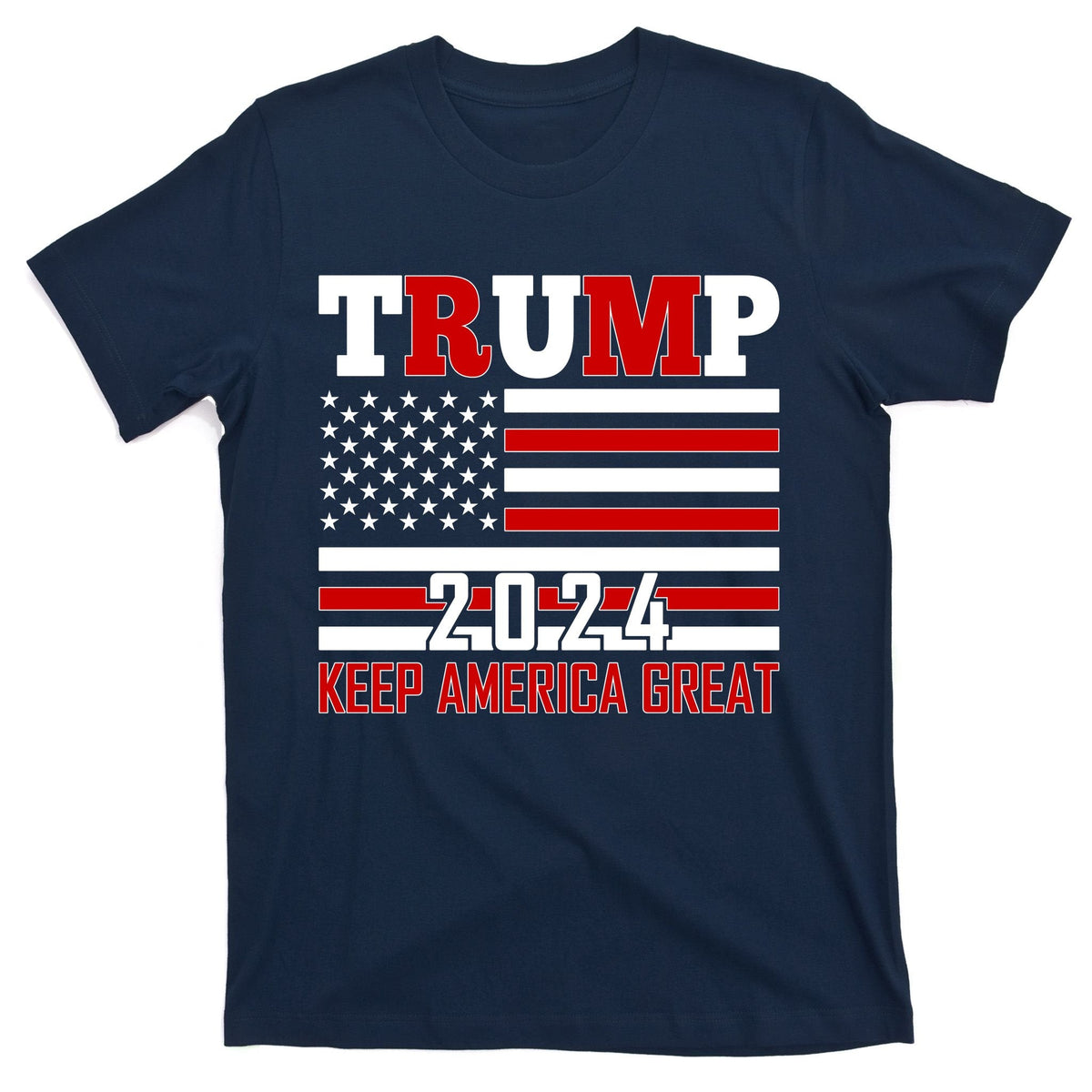 Donald Trump 2024 Keep America Great Usa Flag T-Shirt product image 1