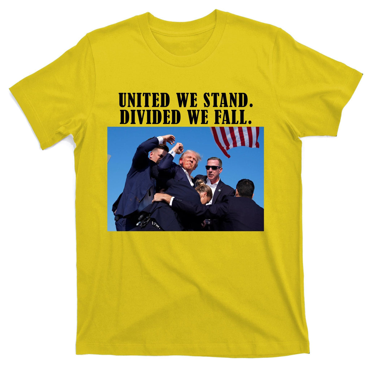 Donald Trump United We Stand Dived We Fall T-Shirt product image 3