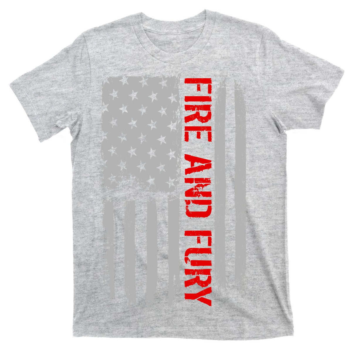 Fire and Fury Trump Military Power USA Flag T-Shirt product image 9
