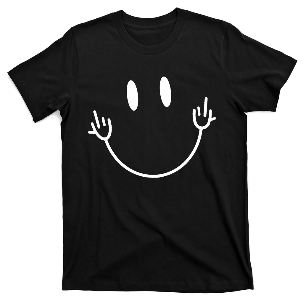 Funny Smiley Middle Finger Smile Face T-Shirt product image 7