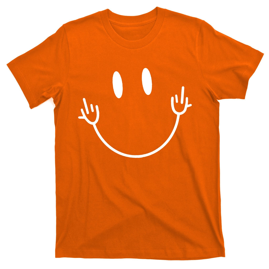 Funny Smiley Middle Finger Smile Face T-Shirt product image 5