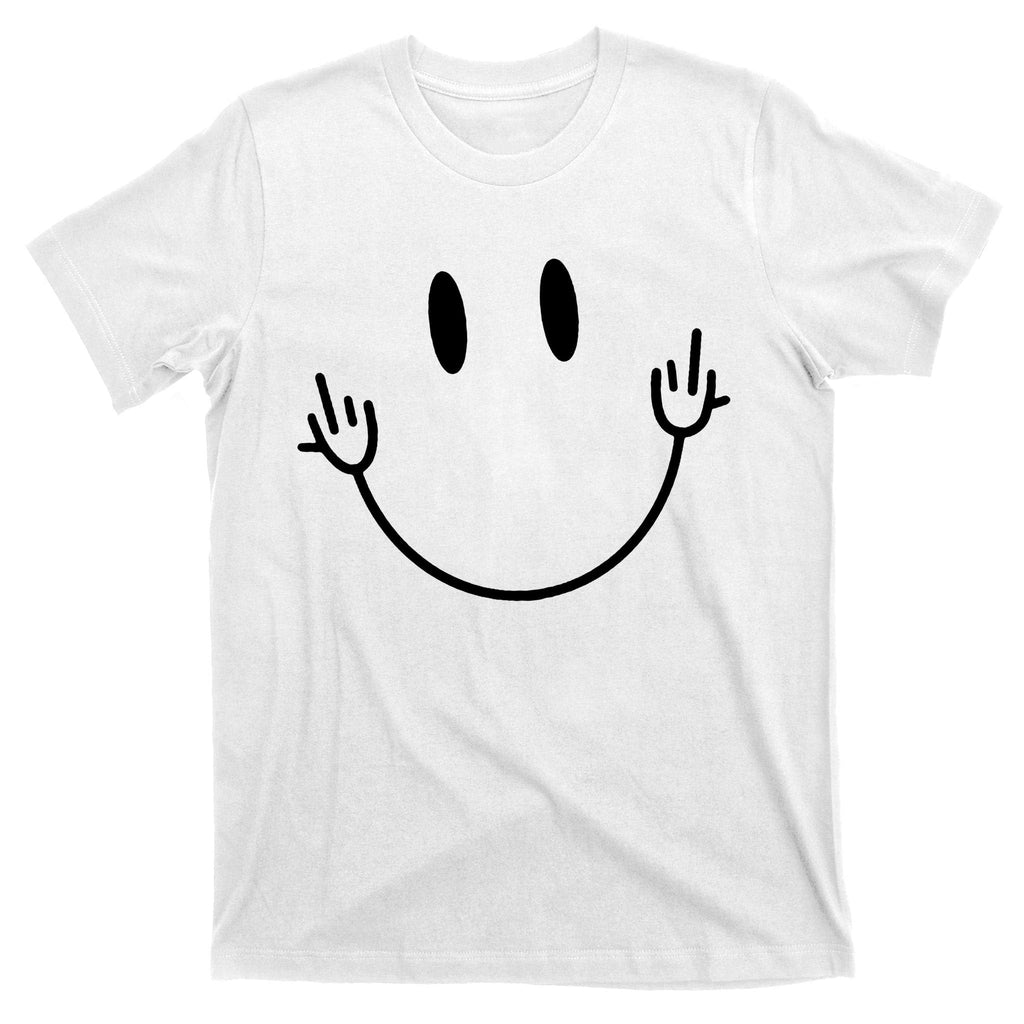 Funny Smiley Middle Finger Smile Face T-Shirt product image 11