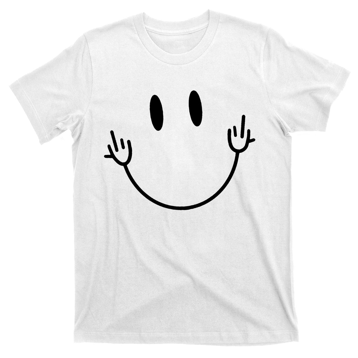 Funny Smiley Middle Finger Smile Face T-Shirt product image 11