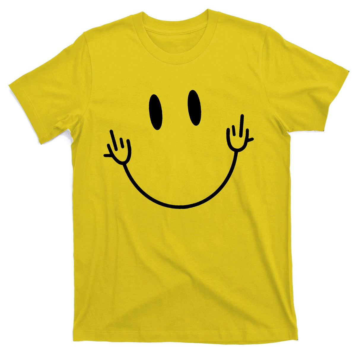 Funny Smiley Middle Finger Smile Face T-Shirt product image 3