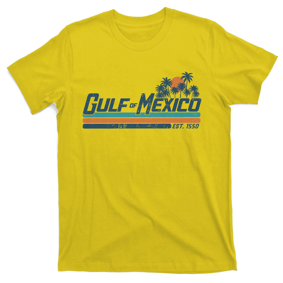 Gulf Of Mexico Est 1550 Retro Vintage Beach T-Shirt product image 3