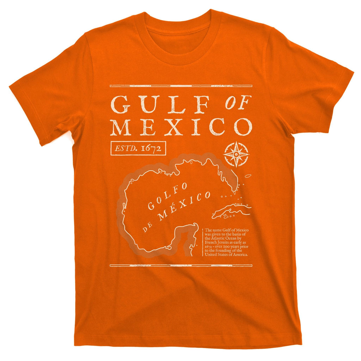 Gulf Of Mexico 1672 Historic Map T-Shirt product image 5