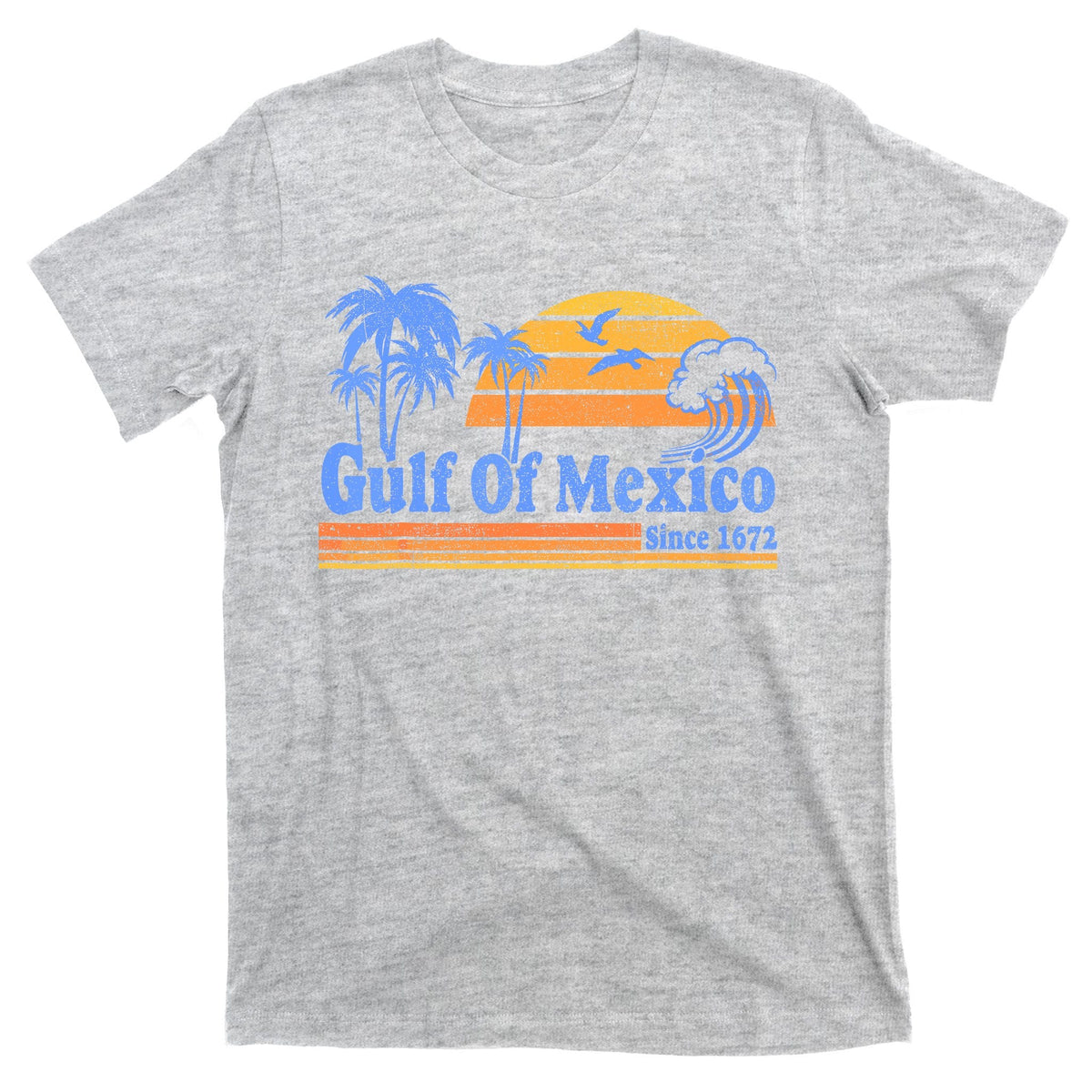 Gulf Of Mexico Since 1672 Retro Vintage Beach T-Shirt product image 9
