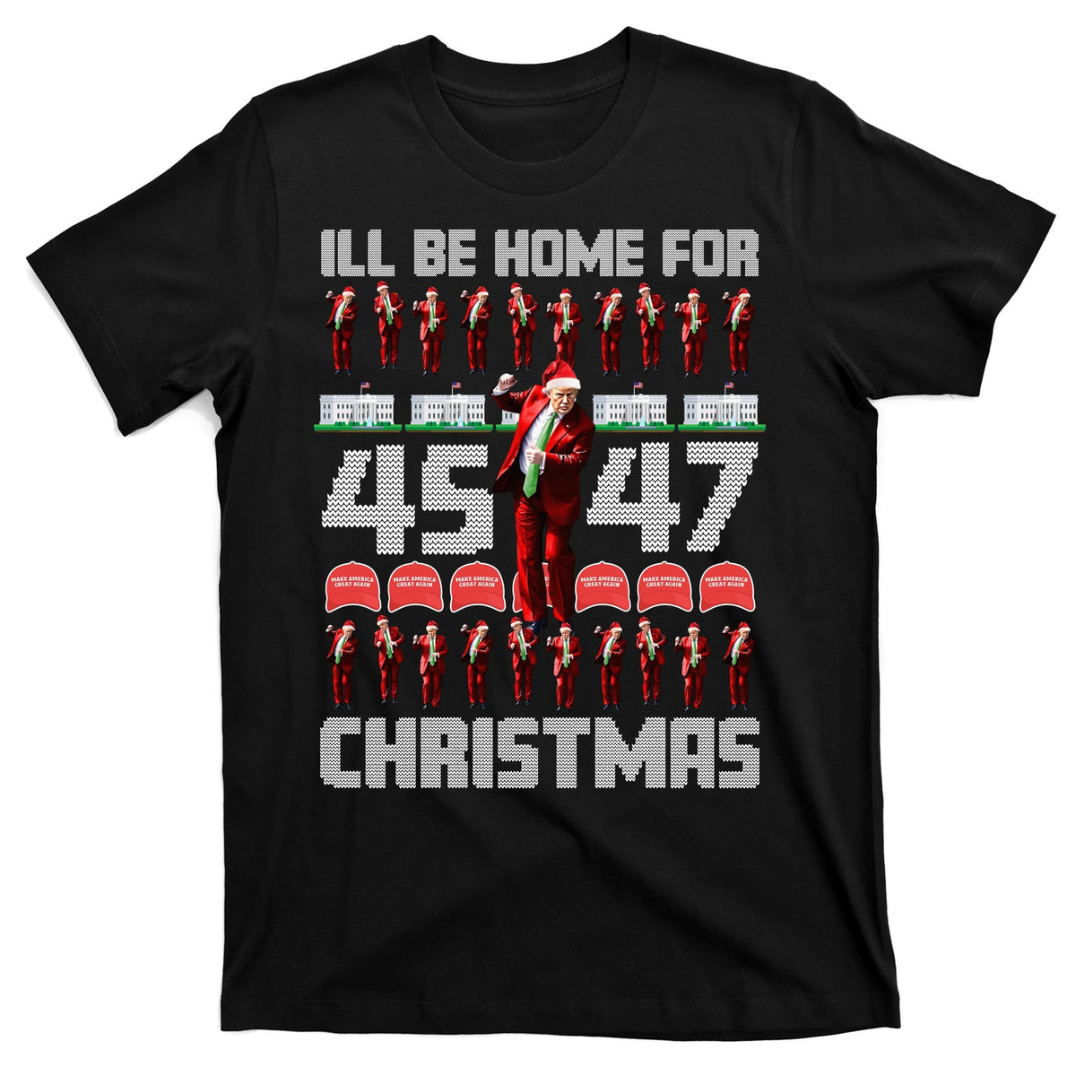 ILl Be Home For Christmas Donald Trump 4547 Maga Dance Ugly product image 7