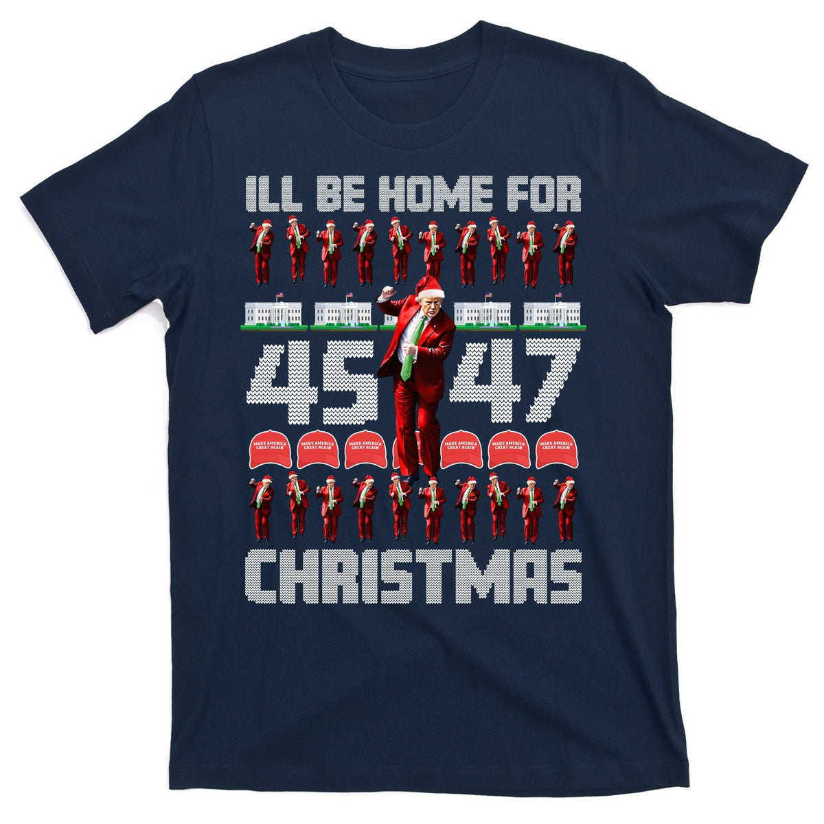 ILl Be Home For Christmas Donald Trump 4547 Maga Dance Ugly product image 1