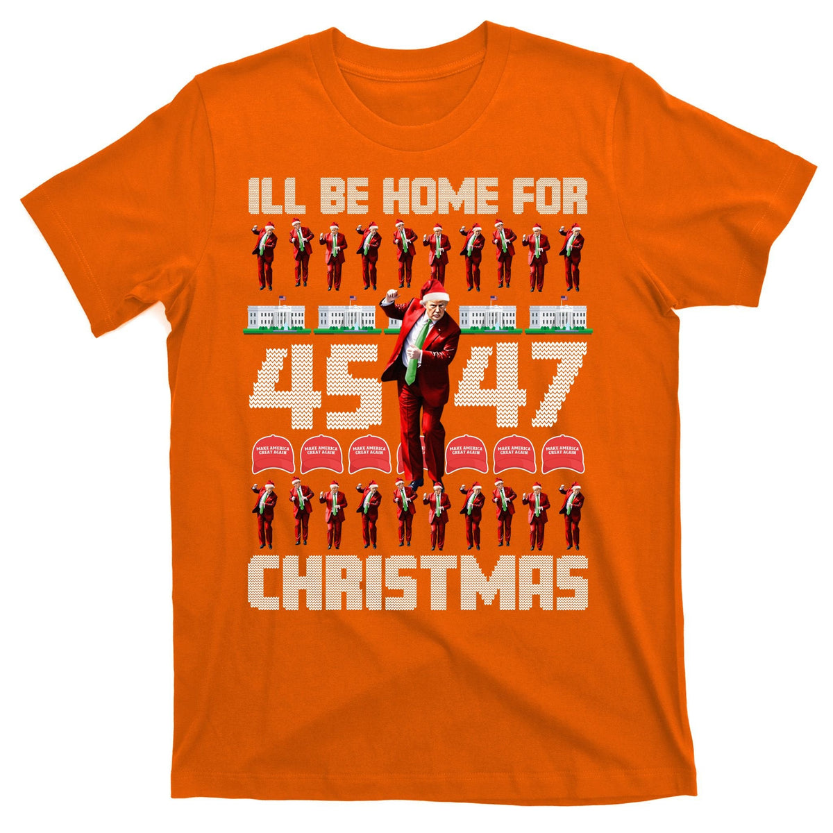 ILl Be Home For Christmas Donald Trump 4547 Maga Dance Ugly product image 5