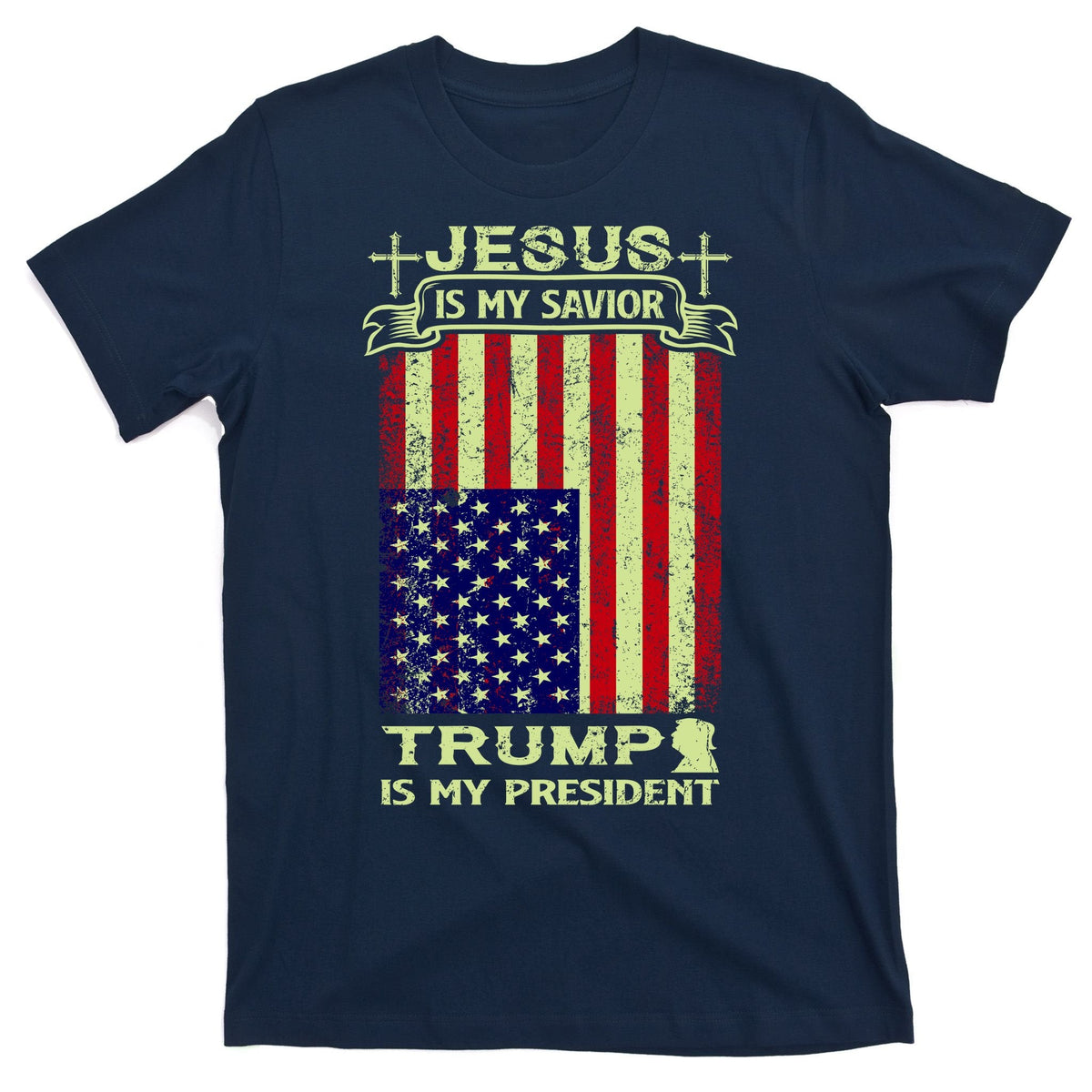Jesus Is My Savior Trump Is My President 2020 T-Shirt product image 1