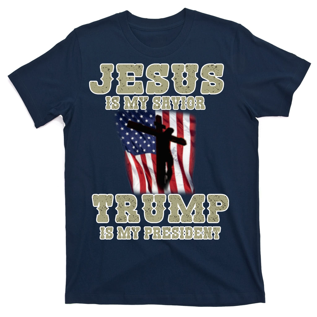 Jesus Is My Savior Trump Is My President Patriotic Flag product image 1