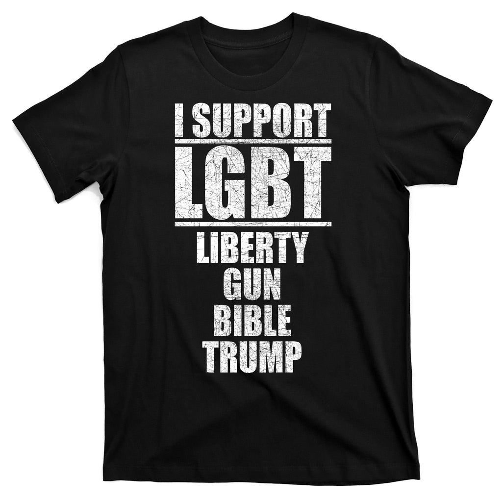 LGBT Liberty Gun Bible Trump T-Shirt product image 7