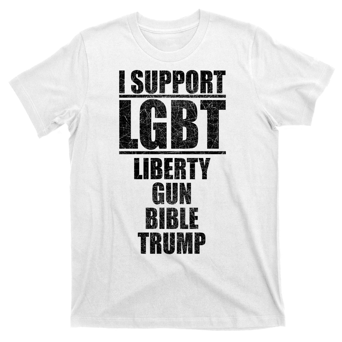 LGBT Liberty Gun Bible Trump T-Shirt product image 11
