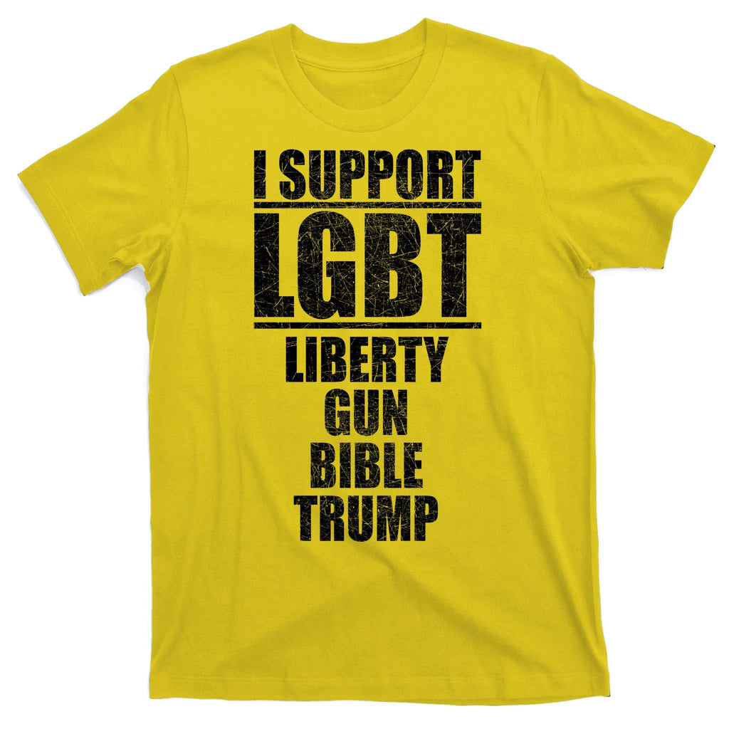 LGBT Liberty Gun Bible Trump T-Shirt product image 3