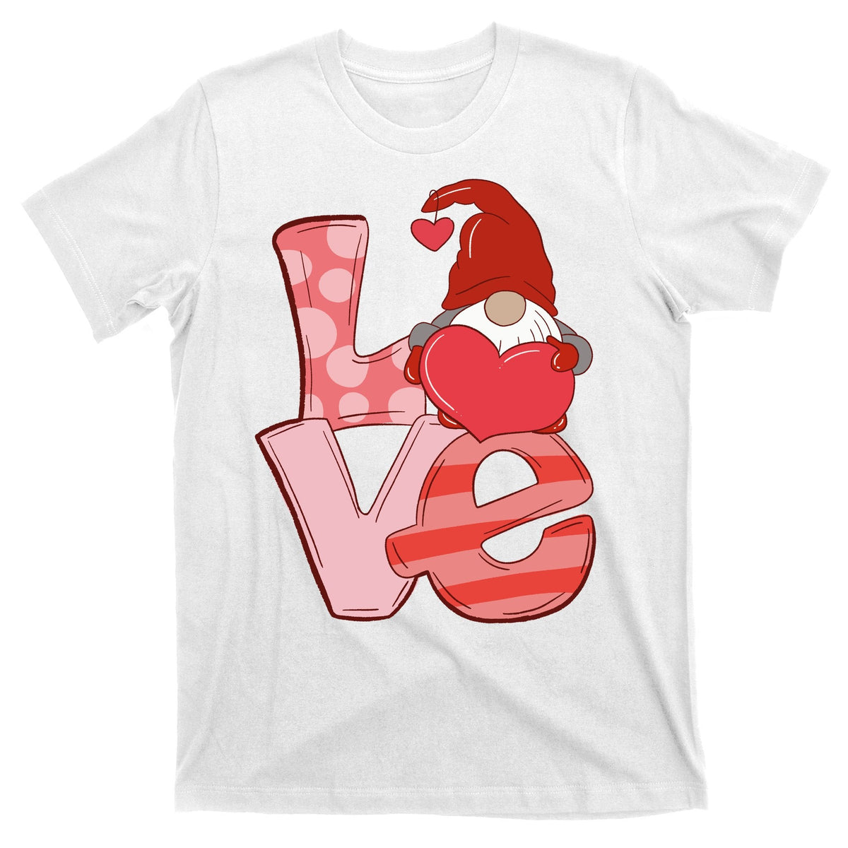 Love Gnome Valentines Day Cute Gift T-Shirt product image 11