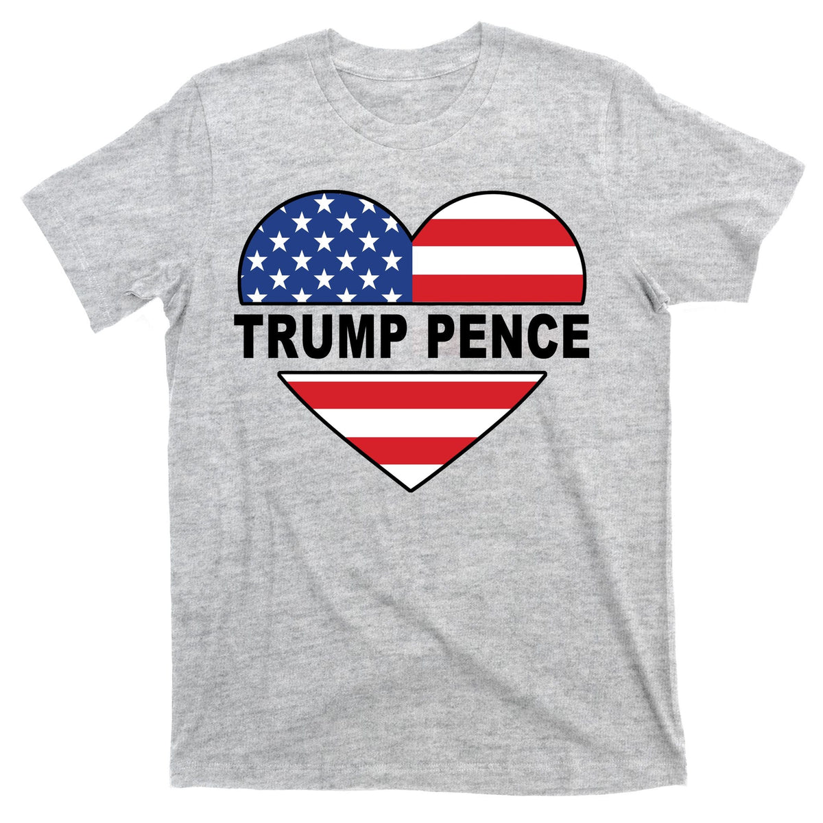 Love Trump Pence USA Heart T-Shirt product image 9