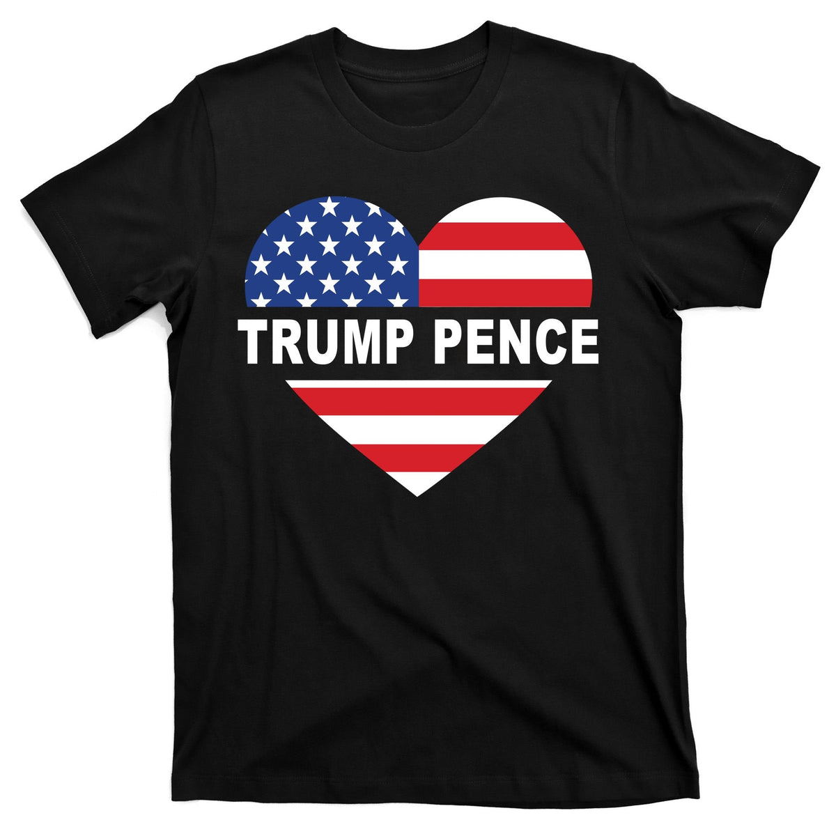 Love Trump Pence USA Heart T-Shirt product image 7