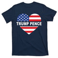 Love Trump Pence USA Heart T-Shirt product image 1